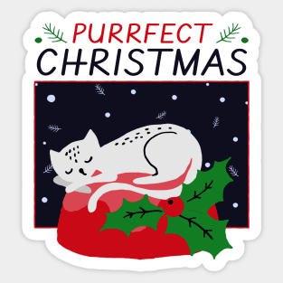 Purrfect Christmas Sticker